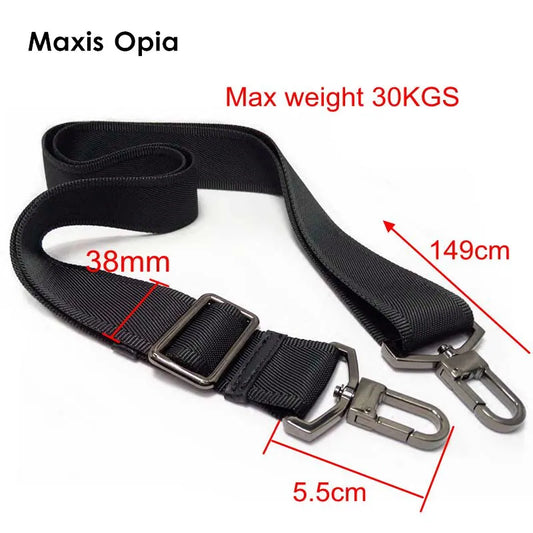 38mm Heavy-Duty Nylon Shoulder Strap 30kg Hook for Men Bags & Briefcases