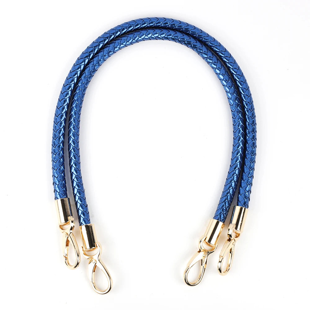 2pcs 60cm Leather Bag Handles DIY Replacement Detachable Handbag Straps