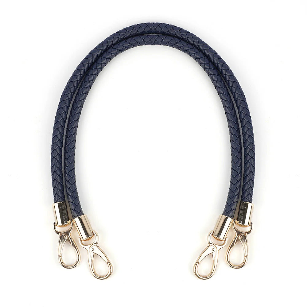 2pcs 60cm Leather Bag Handles DIY Replacement Detachable Handbag Straps