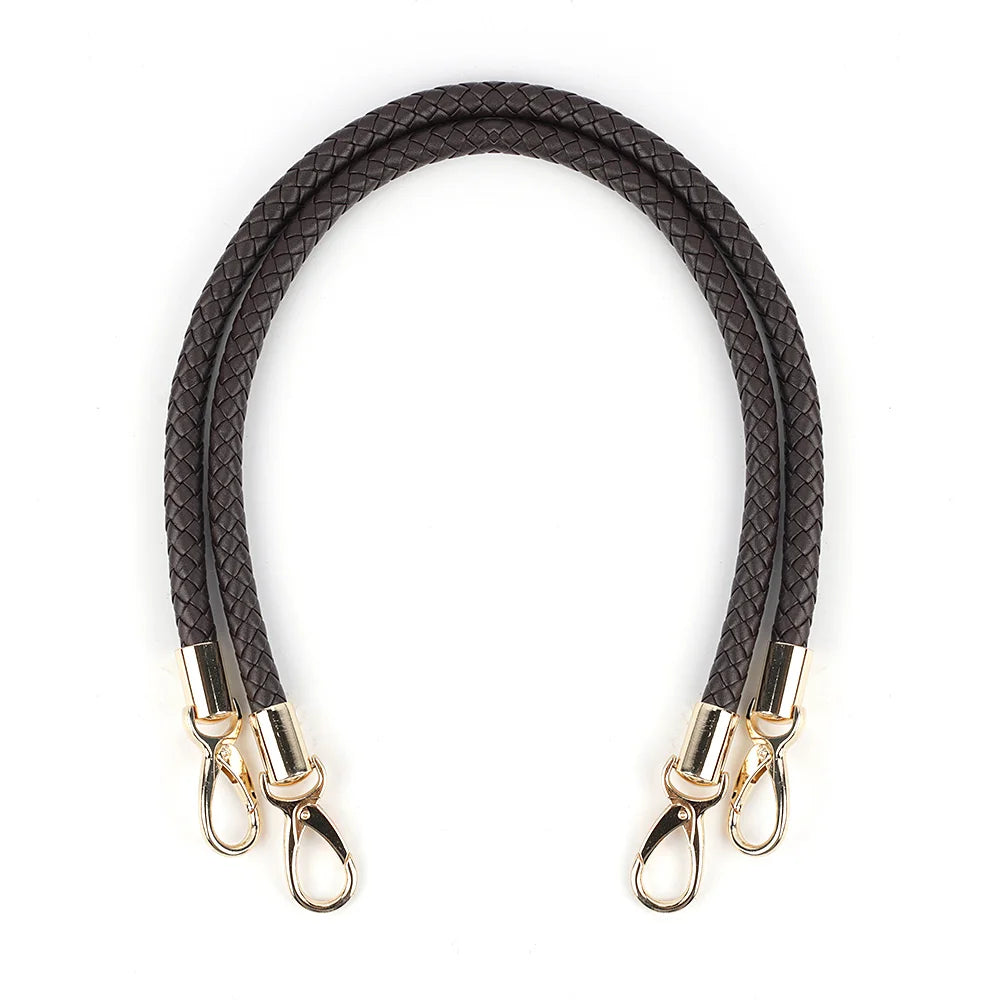 2pcs 60cm Leather Bag Handles DIY Replacement Detachable Handbag Straps