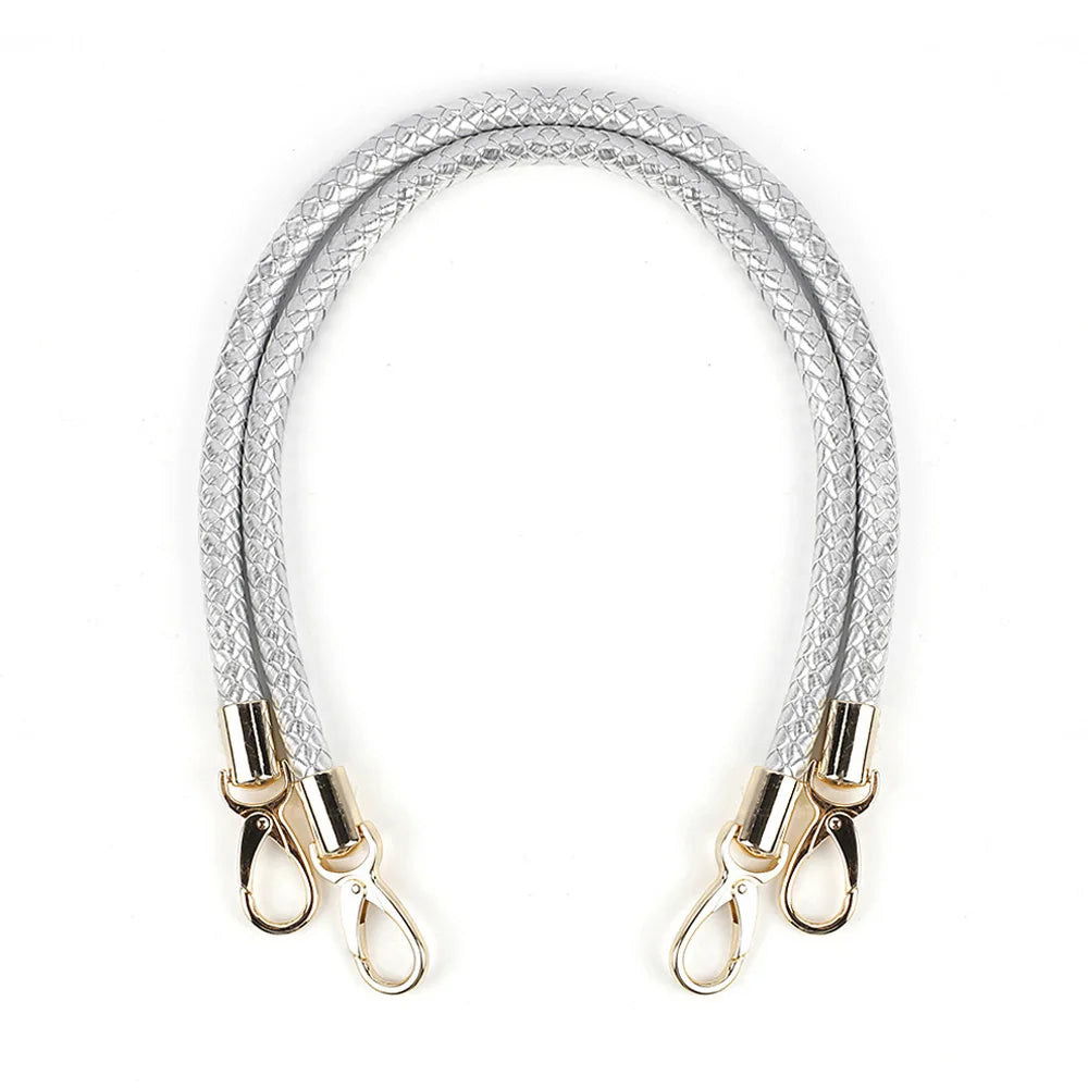 2pcs 60cm Leather Bag Handles DIY Replacement Detachable Handbag Straps