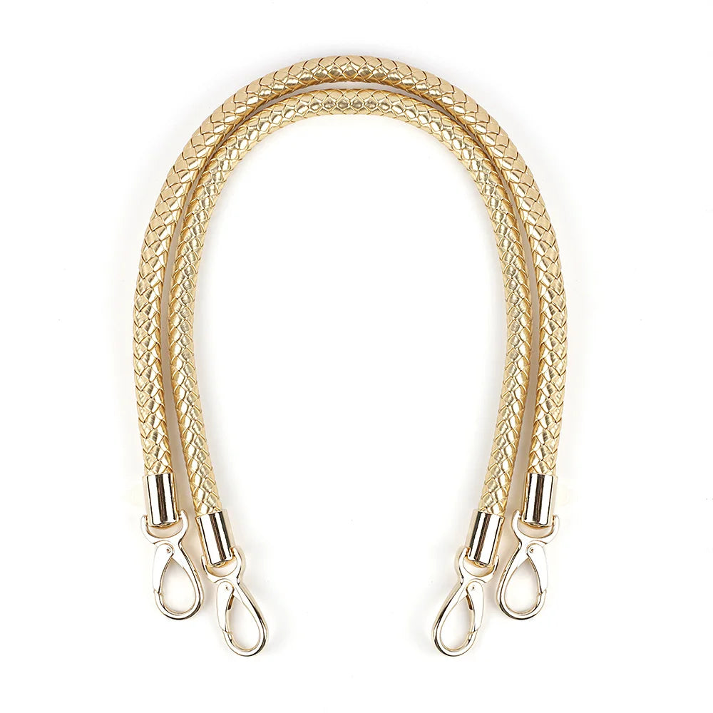 2pcs 60cm Leather Bag Handles DIY Replacement Detachable Handbag Straps