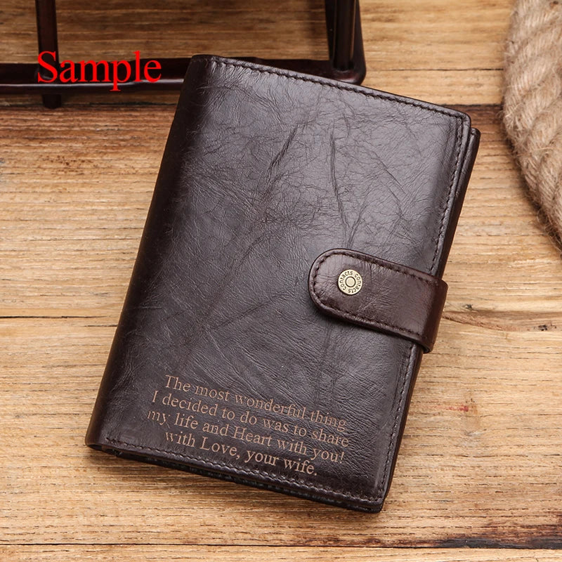 Custom Laser Engraving Service for Wallets Personalized Logo Text DIY