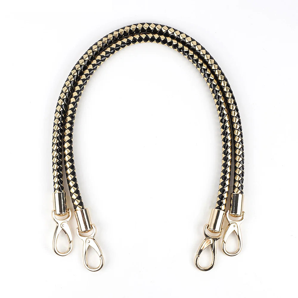 2pcs 60cm Leather Bag Handles DIY Replacement Detachable Handbag Straps