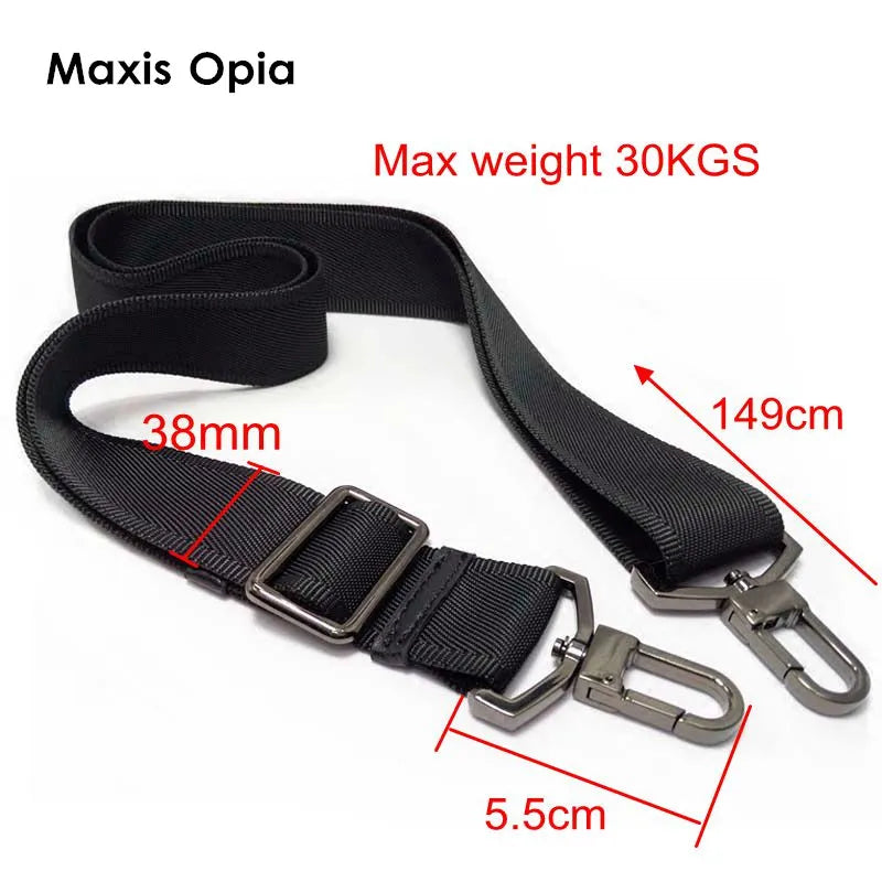 38mm Heavy-Duty Nylon Shoulder Strap 30kg Hook for Men Bags & Briefcases